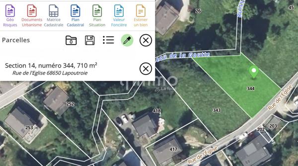 Terrain constructible – 7,10 ares – Lapoutroie