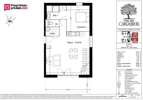Appartement Perpignan 4 pièces de 79 m2