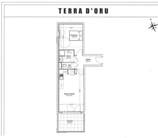 Appartement Propriano 2 pièce(s) 44 m2, terrasse, garage 20 m2 et place de parking privative