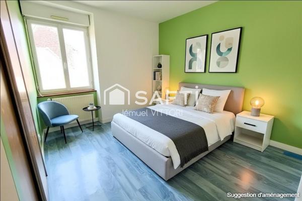 Maison en pierre, 3 chambres, porche, dépendance et terrain clos