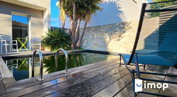 Pérols : villa contemporaine 90m² avec piscine, garage et calme absolu à 10 min de la mer