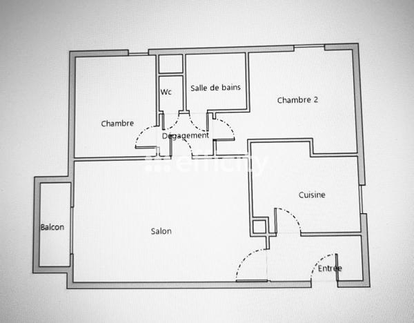 Appartement 3 pièces - 58 m² Exclusivité efficity