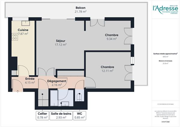Appartement Maisons Alfort 3 pièce(s) 60.10 m2