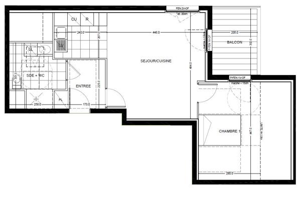SAINT PIERRE DU PERRAY : appartement F2 (48.5m²) en vente