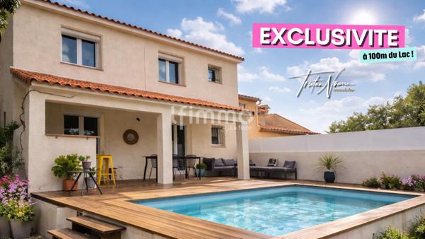 Maison 3 faces de 120 m2 - 4 chambres - Villeneuve de la Raho