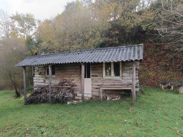 Maison rénovée à vendre en centre ville avec appartement T3 indépendant à ROSTRENEN (22) + terrain et dépendances