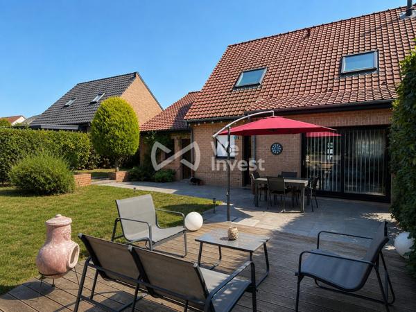 Libercourt – Maison brique 107 m² – 4 chambres – Garage – Terrain 800 m²