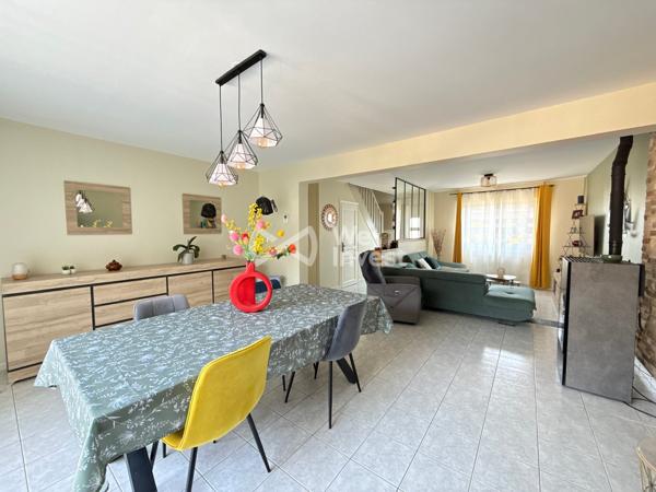 Libercourt – Maison brique 107 m² – 4 chambres – Garage – Terrain 800 m²