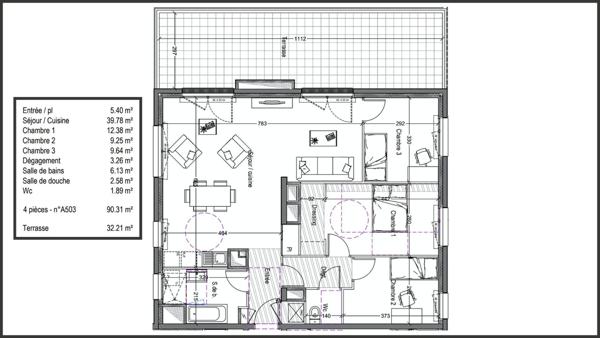 Appartement à vendre 4 pièces 90 m² Clermont-Ferrand