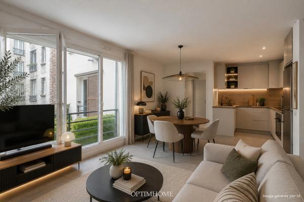 MAIRIE DES LILAS -  IMMEUBLE 2012 - APPARTEMENT 3 Pièces  2 Chambres - 53m²