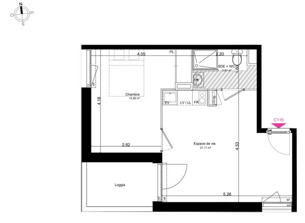 A VENDRE APPARTEMENT TYPE 2 - VENTE LMNP