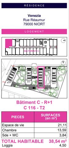 A VENDRE APPARTEMENT TYPE 2 - VENTE LMNP