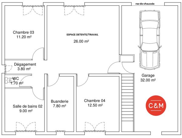 44340 Bouguenais BOUGUENAIS LES COUETS - Maison familiale 6 pièces 176 m²