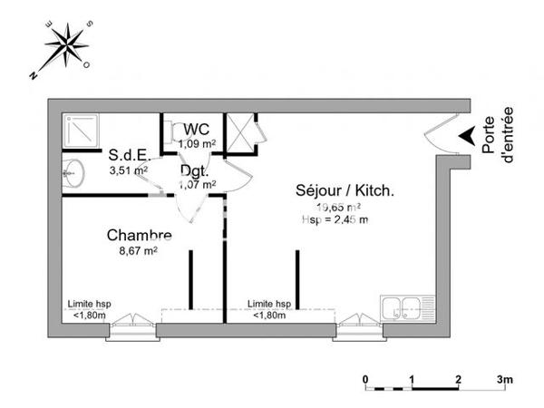 Location Appartement 2 pièces 33.99 m² - 5 RUE GUY DE LAVAL Laval 53000
