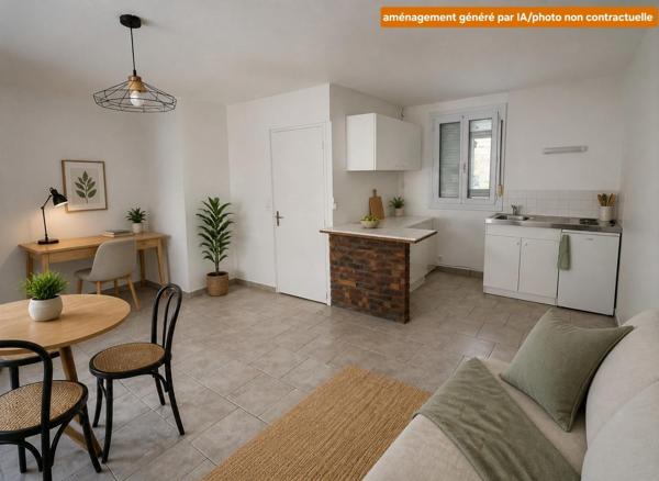 Studio 24m², cuisine ouverte, proche Université.
