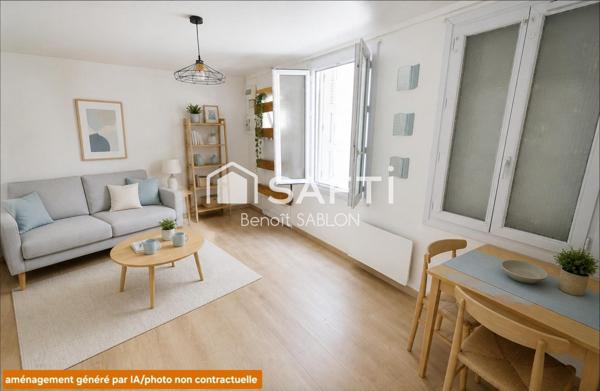 Studio 24m², cuisine ouverte, proche Université.