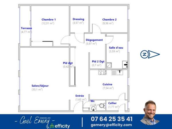 Appartement 4 pièces - 82 m²