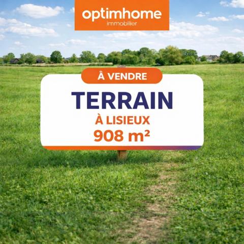 Terrain de 908 m² hors lotissement avec réseaux en place – Lisieux (14100)
