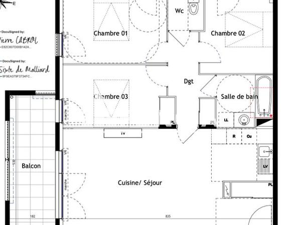 Location Appartement 4 pièces 75.8 m² - 90 CHEMIN DU MAS DE TESTE Nimes 30000