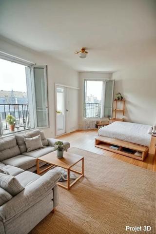 Studio Dernier étage Paris ème