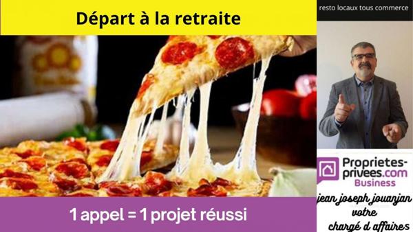 Pizzeria à emporter  +30 ans d'activité ? Terrasse & Parking ? Fort potentiel  Cause départ à la retraite