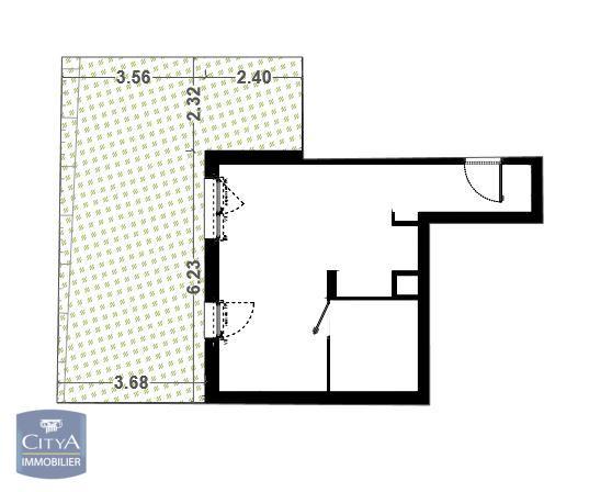 Appartement à louer 1 pièce 30.3m²