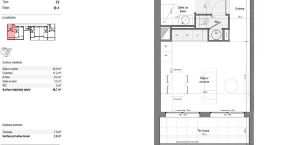 appartement T2 à quelques pas du centre historique d'UZES