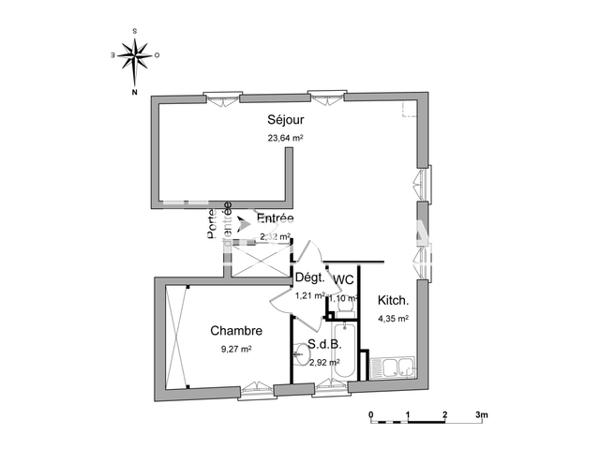 Location Appartement 2 pièces 44.81 m² - 25 BIS RUE DE L'OCEAN Biarritz 64200