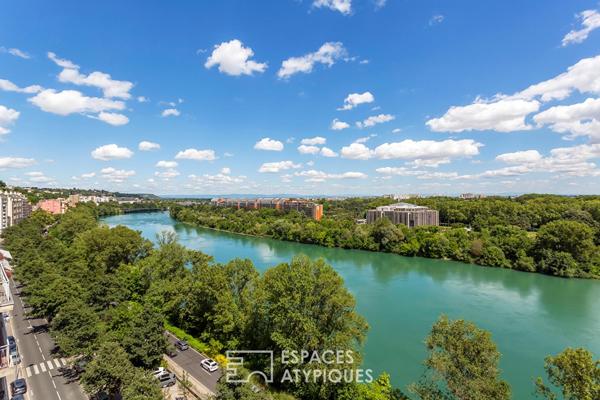 Dernier étage avec terrasse et vue sur le parc de la tête d’or