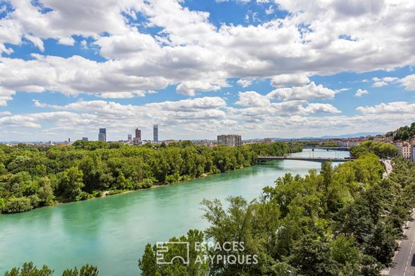 Dernier étage avec terrasse et vue sur le parc de la tête d’or
