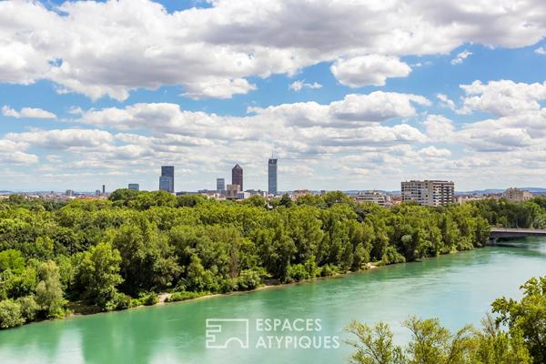 Dernier étage avec terrasse et vue sur le parc de la tête d’or