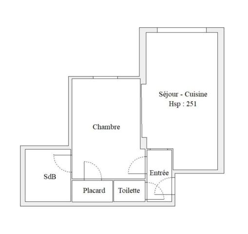 Appartement 2 pièces avec vue dégagée au calme