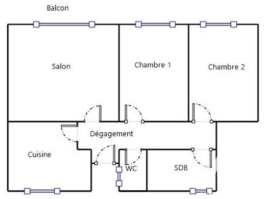 Appartement à vendre 3 pièces 55 m² Lannemezan