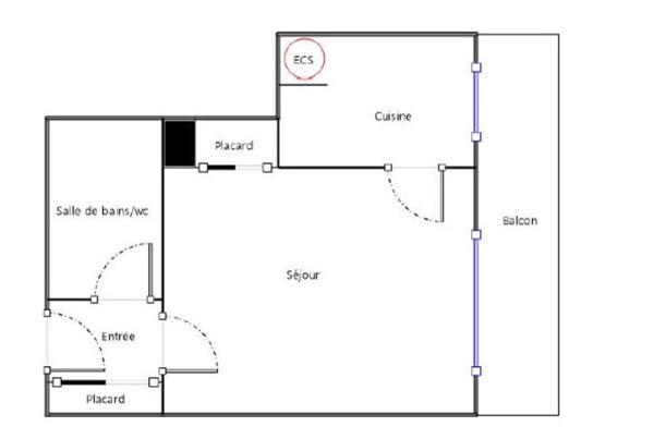 Appartement 1 pièce - SAINT-GRATIEN- 32,42 m²