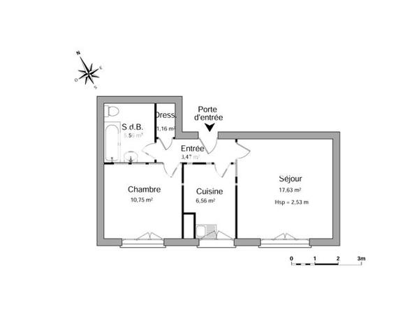 Location Appartement 2 pièces 45.1 m² - 63 CHAUSSEE JULES CESAR BAT A Beauchamp 95250