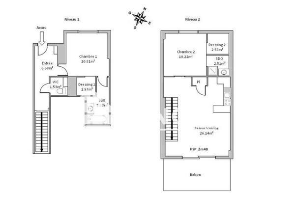 Location Appartement 3 pièces 67.44 m² - 43/45 RUE DE DOUAI Lille 59000