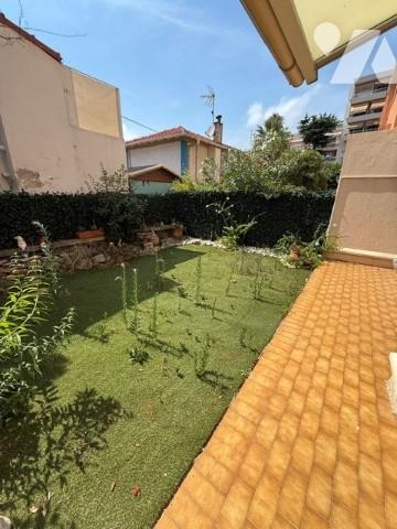 studio cros de cagnes 30m² 40m² de jardin ouest sans vis a vis avec parking.