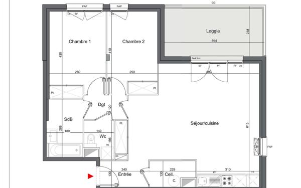 Appartement à vendre    3 pièces • 71,68 m2 Mérignac