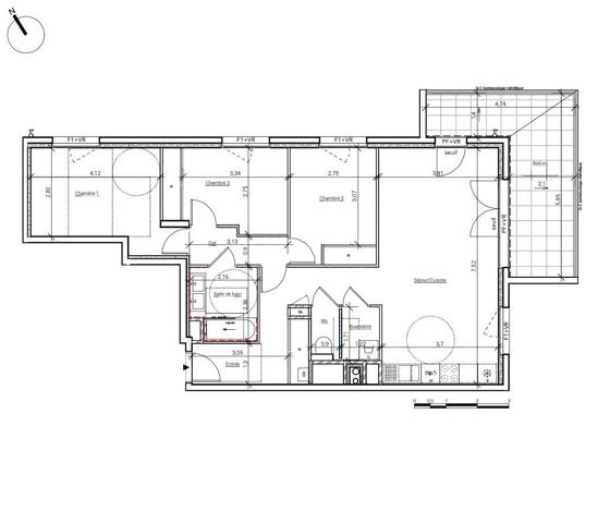 Appartement à vendre 4 pièces 84 m² Crolles