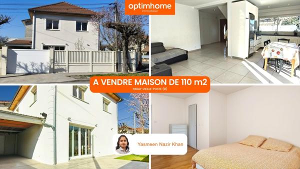 Maison familiale de 110 m² – 4 chambres – Garage – Aucun travaux à prévoir