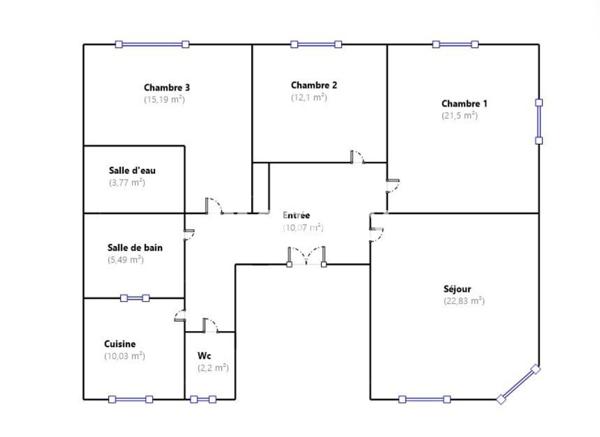 Appartement 4 pièces - 105 m² Bien prestige