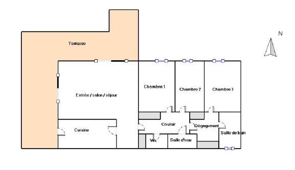Appartement Saint Anne T4  90 m² Terrasse, parking sous sol, cave
