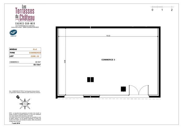 Local commercial Cagnes Sur Mer 2 pièce(s) 69 m2