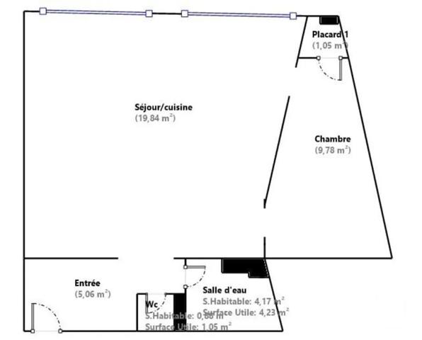 Appartement T2 à vendre  2 pièces - 40,78 m 2   PARIS  - 75005