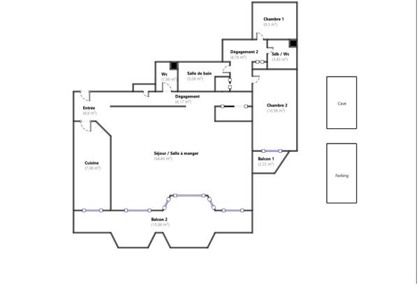 Appartement
         4 pièces
        - 94 m² 640 000 € *