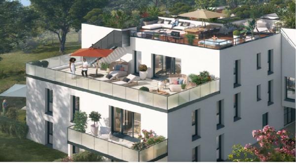 Cadre verdoyant pour ce T4 avec terrasse à 1000m de l'hippodrome du Petit Port