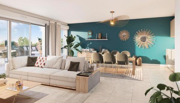 Cadre verdoyant pour ce T4 avec terrasse à 1000m de l'hippodrome du Petit Port