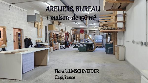 ATELIER, STOCKAGE, BUREAU à vendre MAGNIEU (01) avec logement de fonction + terrain proche de BELLEY à env. 1H30 de Lyon et de Genève