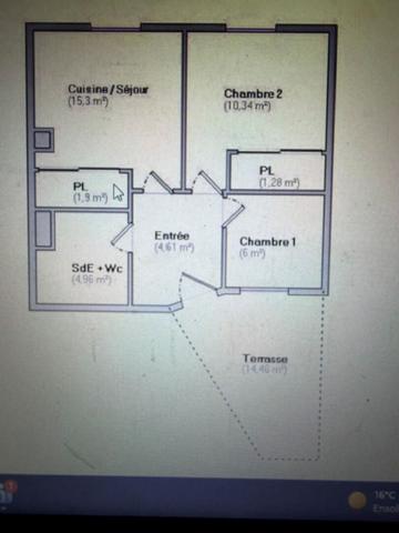 Appartement (Local professionnel) Sartrouville 2 pièce(s) 44.62 m2