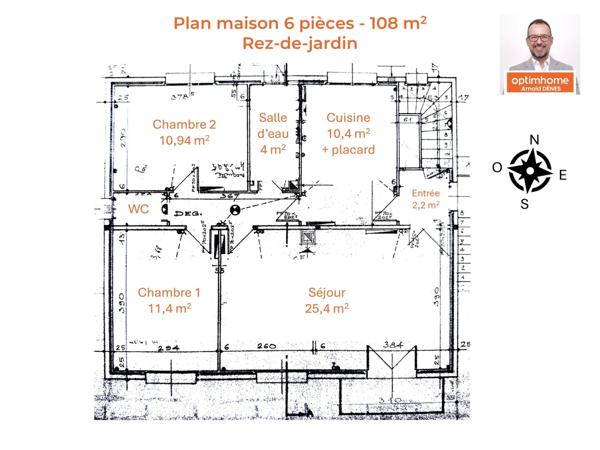 Maison à vendre 6 pièces, 5 chambres, jardin, toutes commodités à pied à 15 min de Rennes
